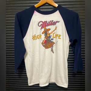 Vintage late 70s early 80s Miller High Life Birmingham AL  Jersey T- shirt Tee S